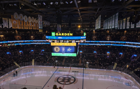 View of the ice from the suites at TD Garden